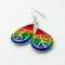 Kolczyki tęczowe pride z pacyfką 051