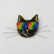 Przypinka tęczowa pride z kotem pin 001