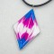 Wisiorek trans pride z żywicy pend 006