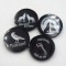 Przypinka gotycka z żywicy z krukiem pin_print Goth 001