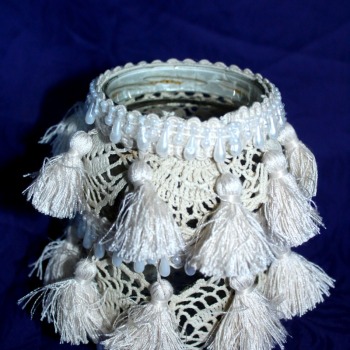 Szklany lampion w stylu Boho